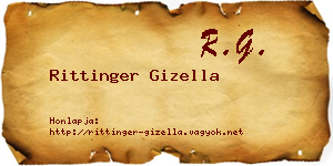 Rittinger Gizella névjegykártya